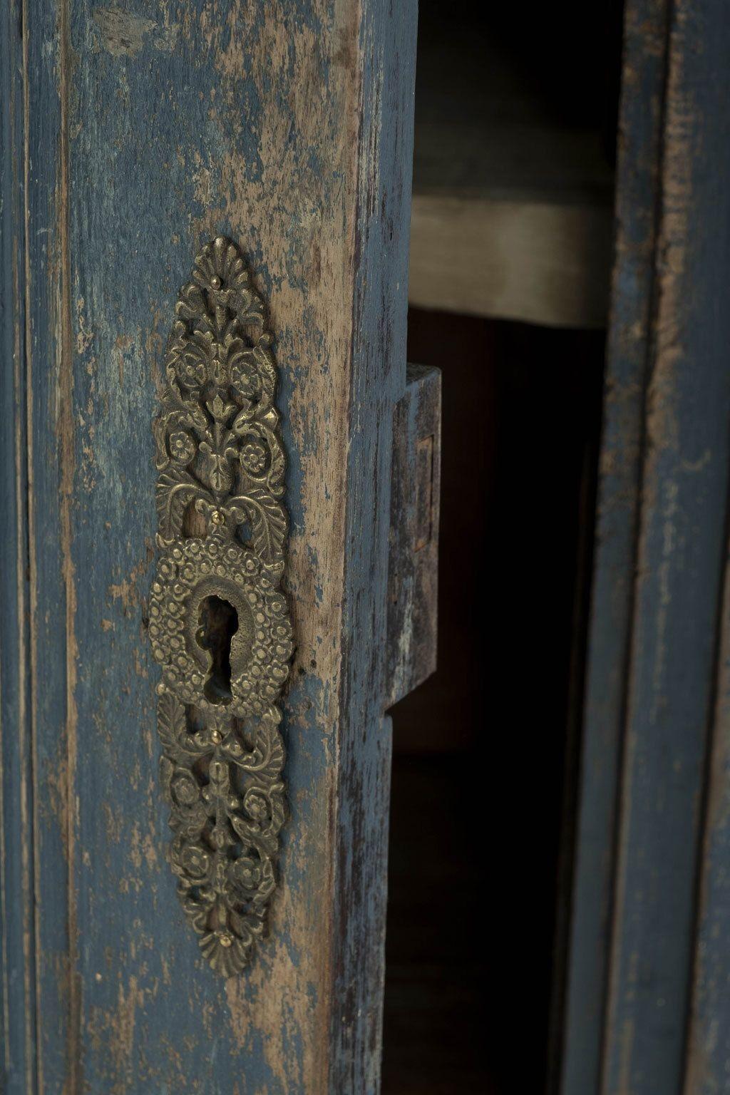 French Blue-Painted Buffet Enfilade 1