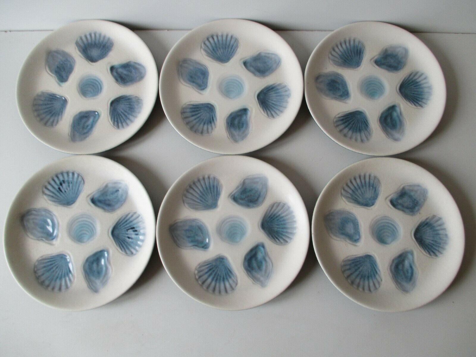French blue and white Majolica oyster, circa 1950.