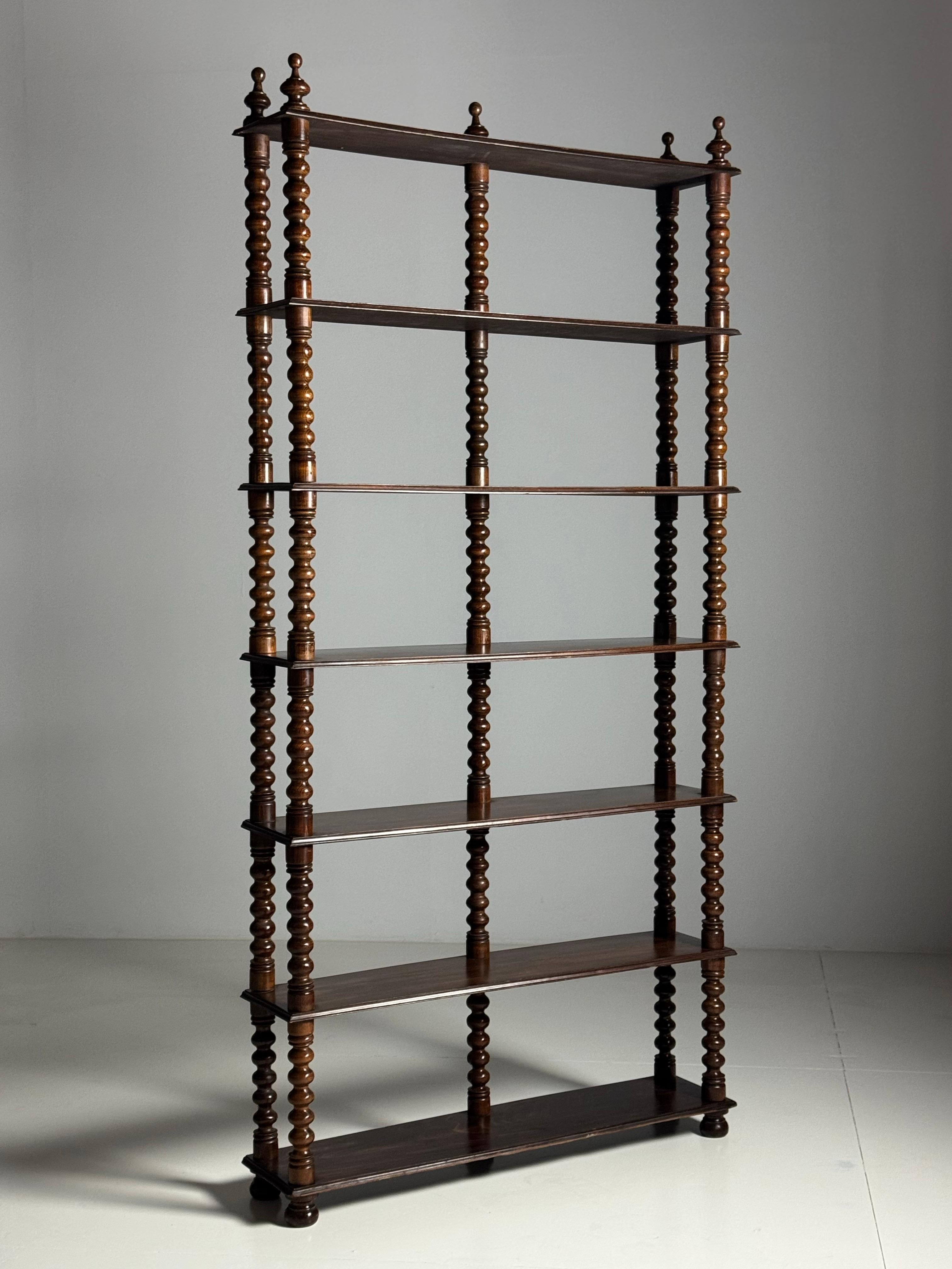 French Bobbin Bookcase ca. 1900 For Sale 5