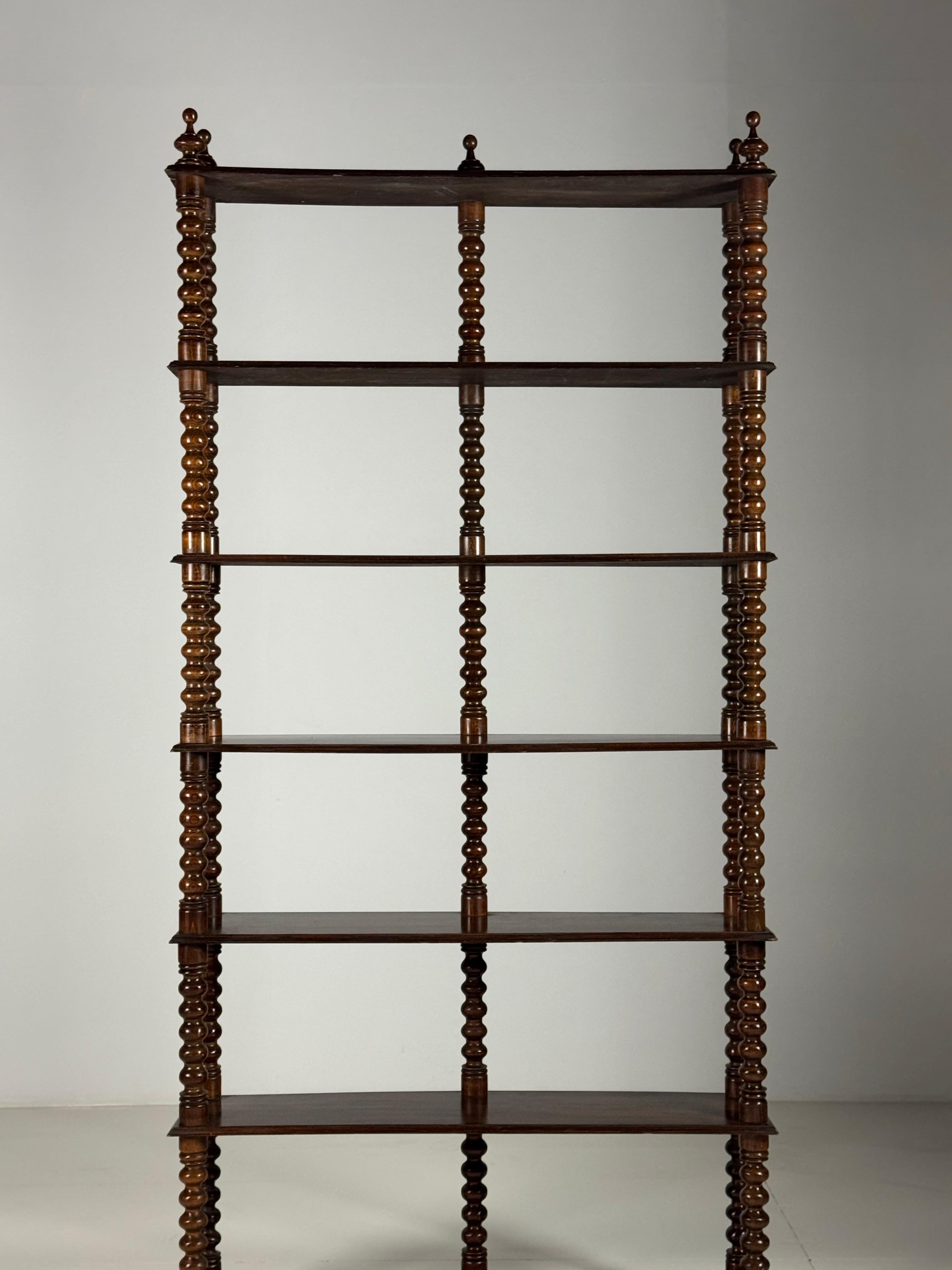 French Bobbin Bookcase ca. 1900 For Sale 6