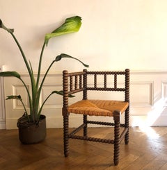 French Bobbin Corner Chair