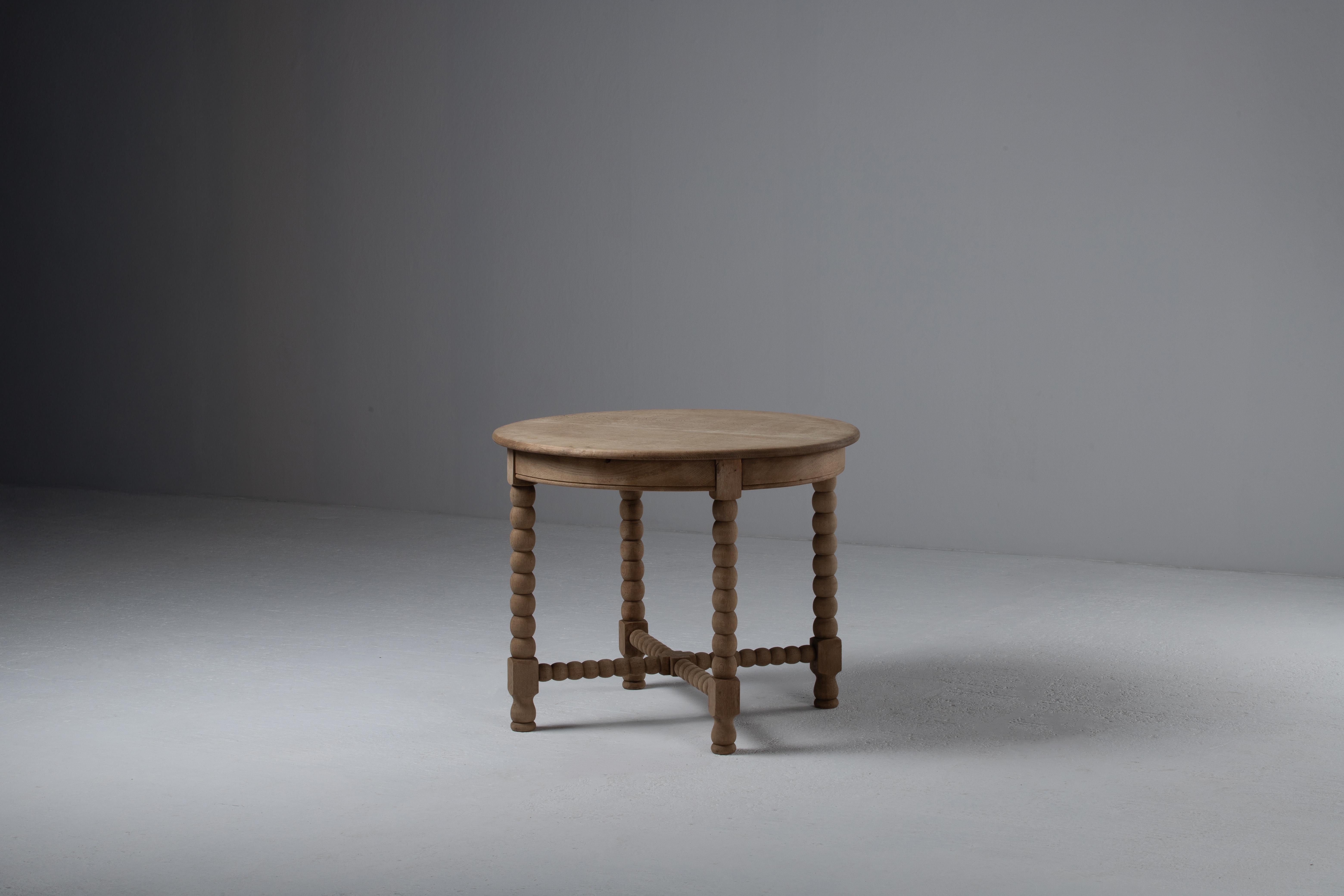 French Provincial French bobbin-leg side table, 19th Century