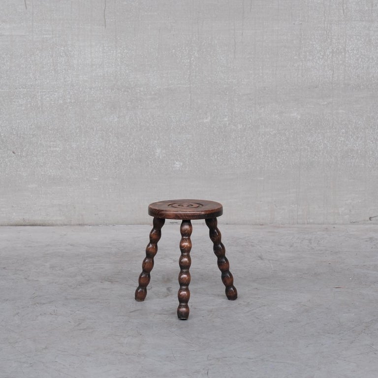 French Bobbin Mid-Century Stool or Side Table at 1stDibs