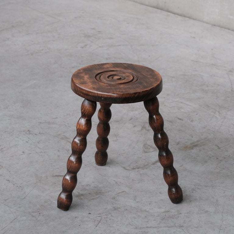 French Bobbin Mid-Century Stool or Side Table at 1stDibs