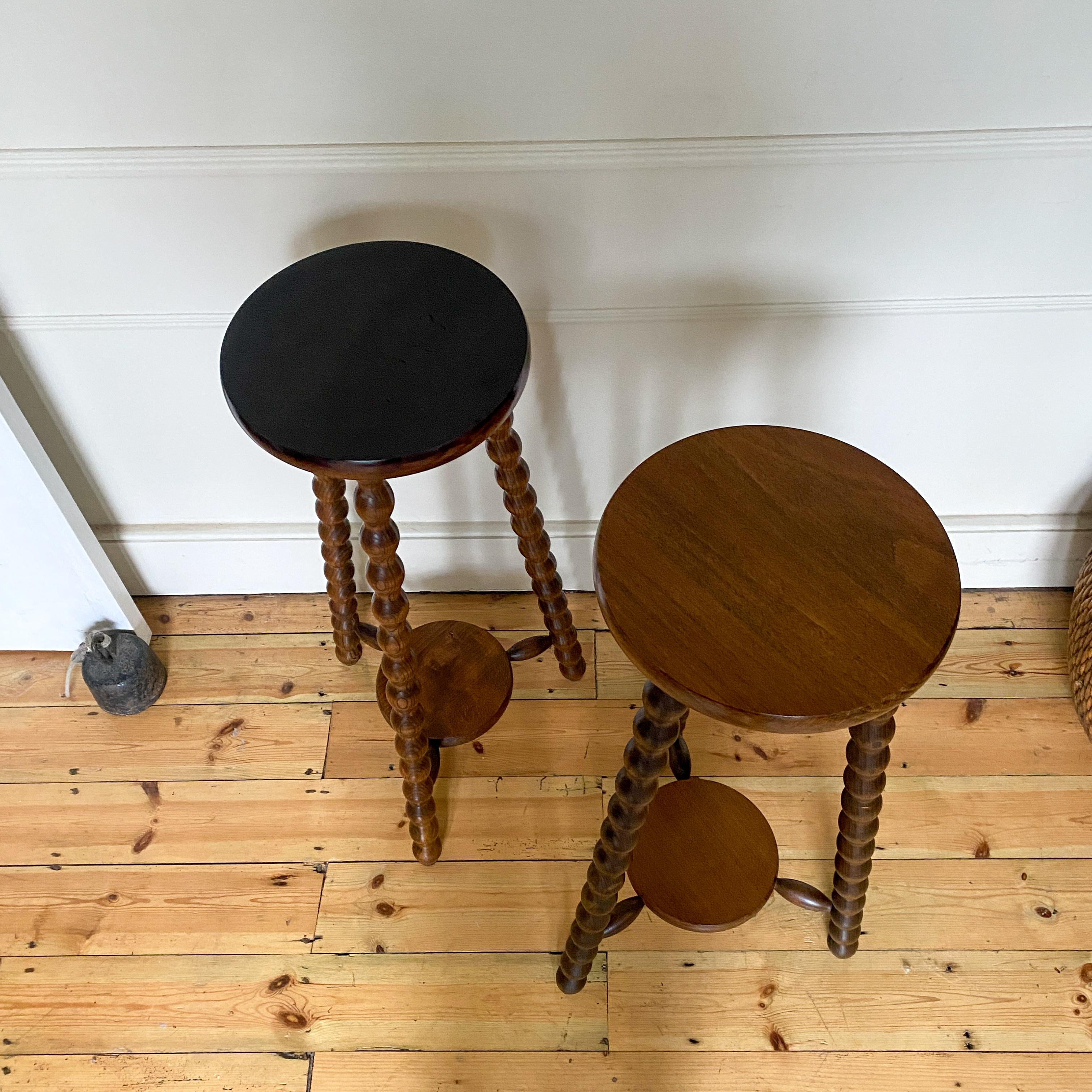 French Bobbin Side Tables  Plant Stand PAIR In Good Condition For Sale In London, GB