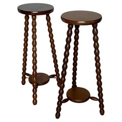 French Bobbin Side Tables  Plant Stand PAIR