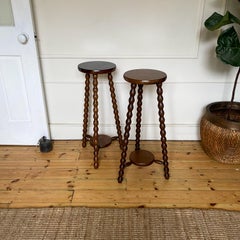 French Bobbin Side Tables  Plant Stand Single