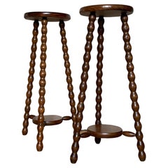 French Bobbin Side Tables  Plant Stand Single