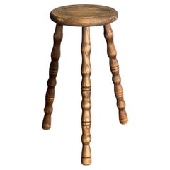 Tabouret français en fuseau dans le style brutaliste, France, années 1960