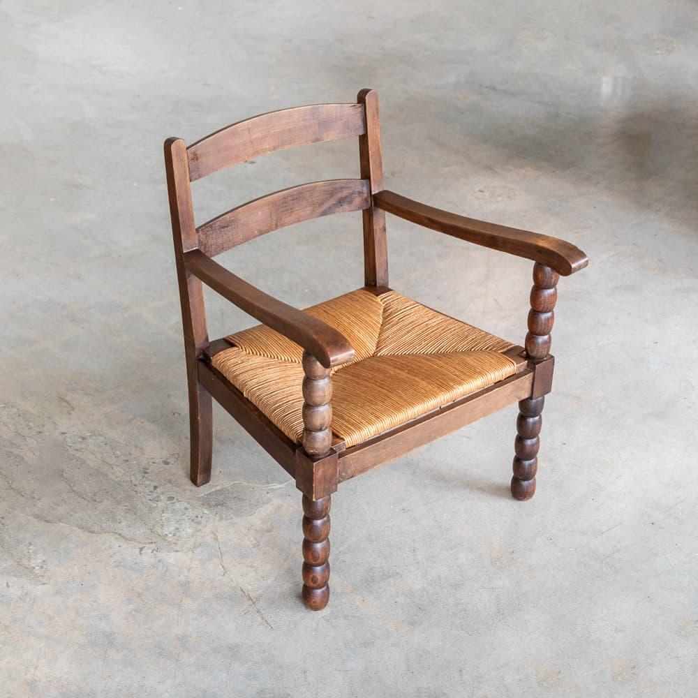 French Bobbin Wood Chair  For Sale 1