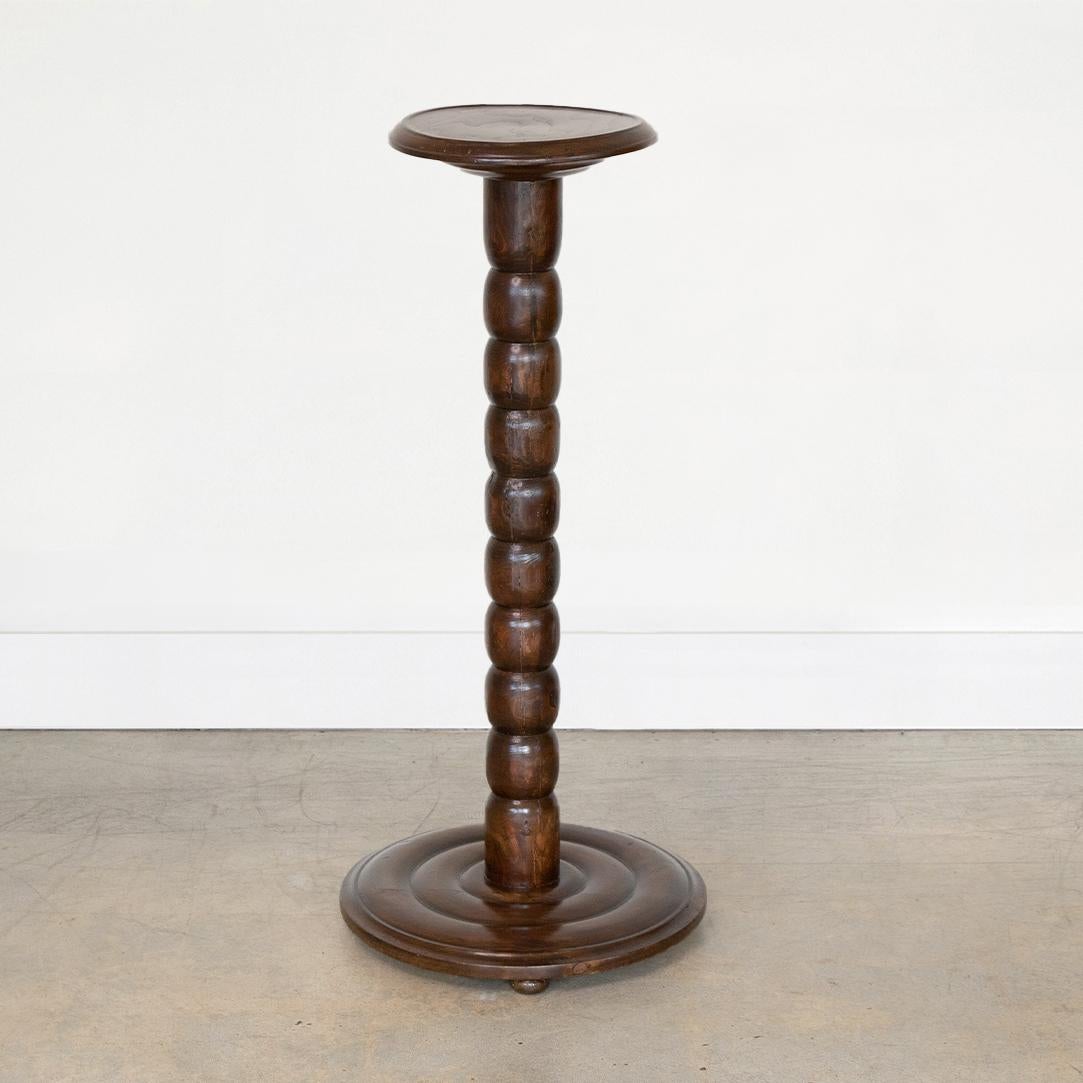 20th Century French Bobbin Wood Pedestal Table