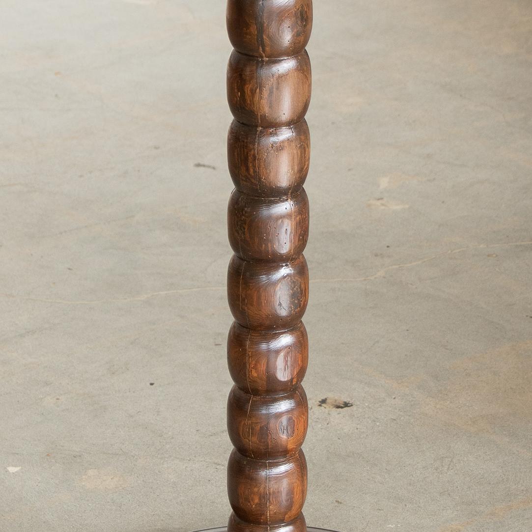 French Bobbin Wood Pedestal Table 3