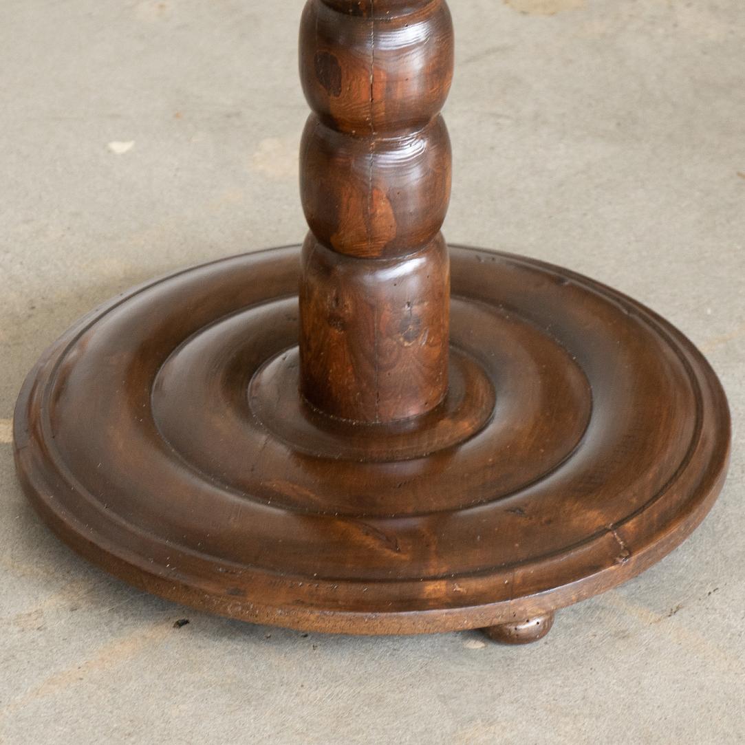 French Bobbin Wood Pedestal Table 4