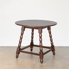 1940s French Bobbin Mahogany Side Table