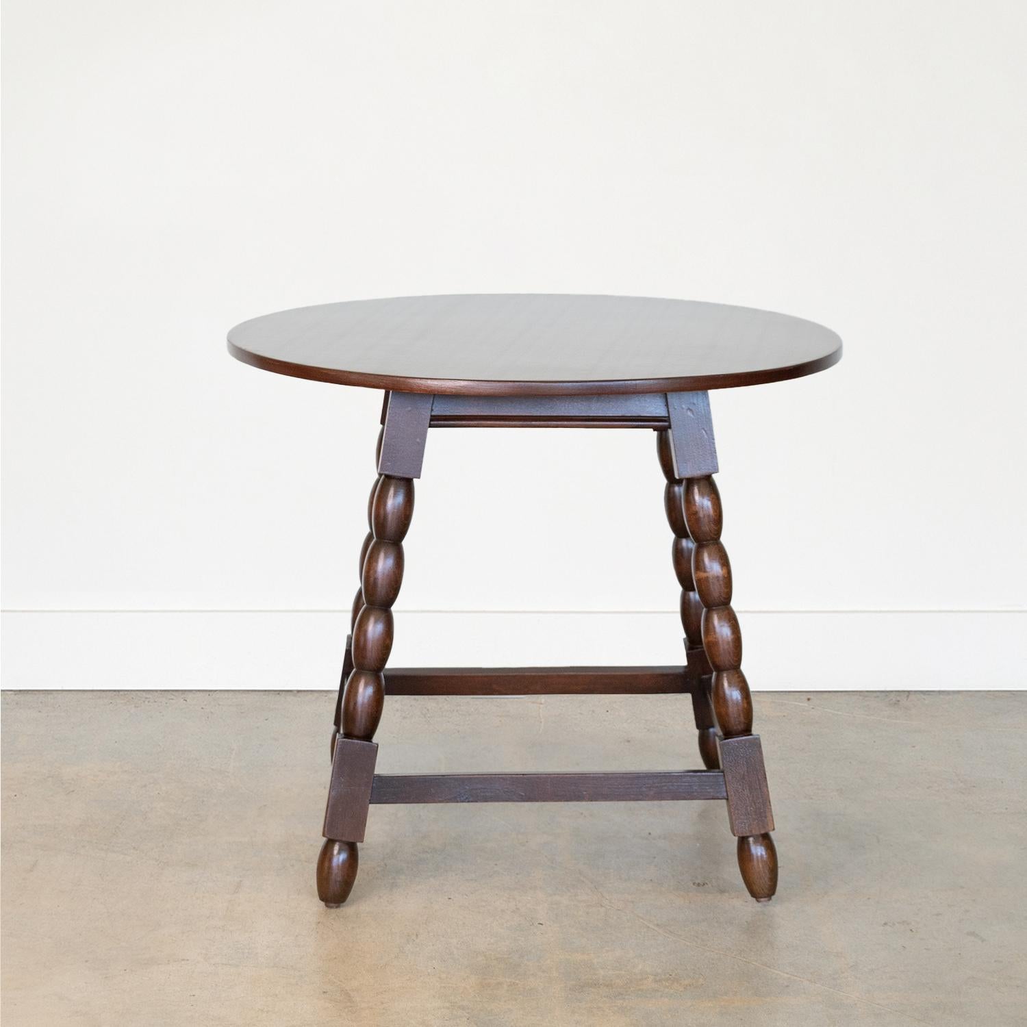 20th Century French Bobbin Wood Side Table For Sale
