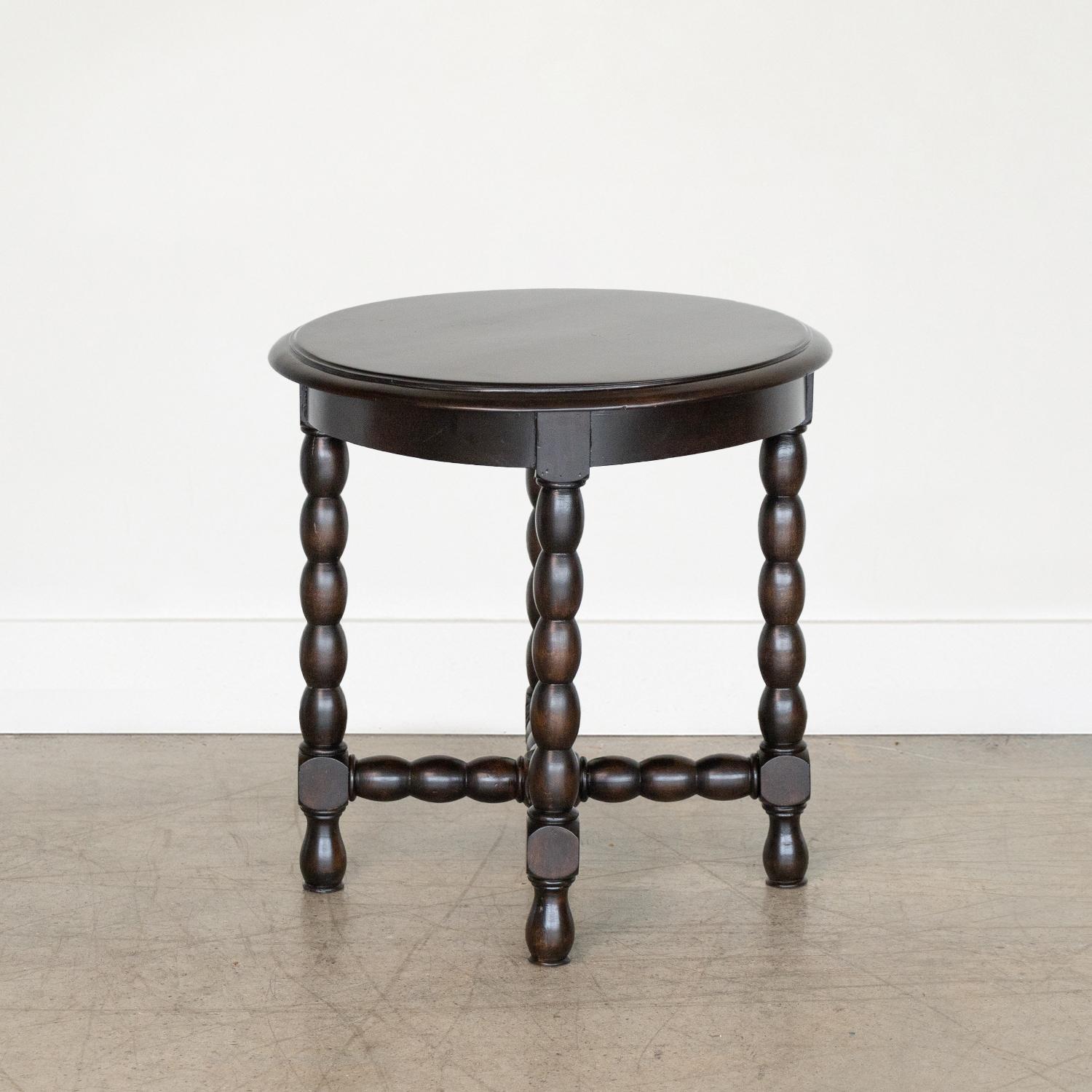 20th Century French Bobbin Wood Side Table