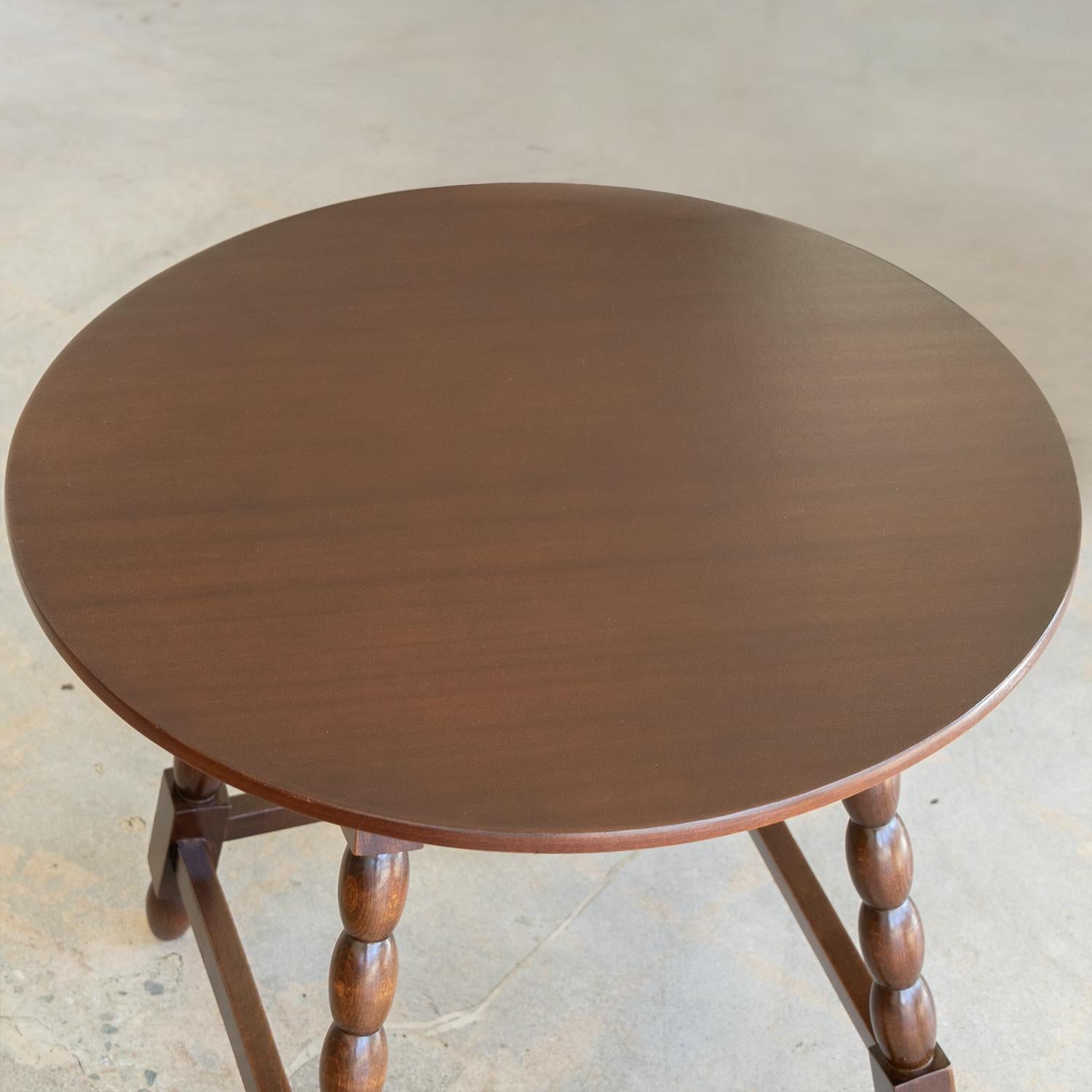 French Bobbin Wood Side Table For Sale 1