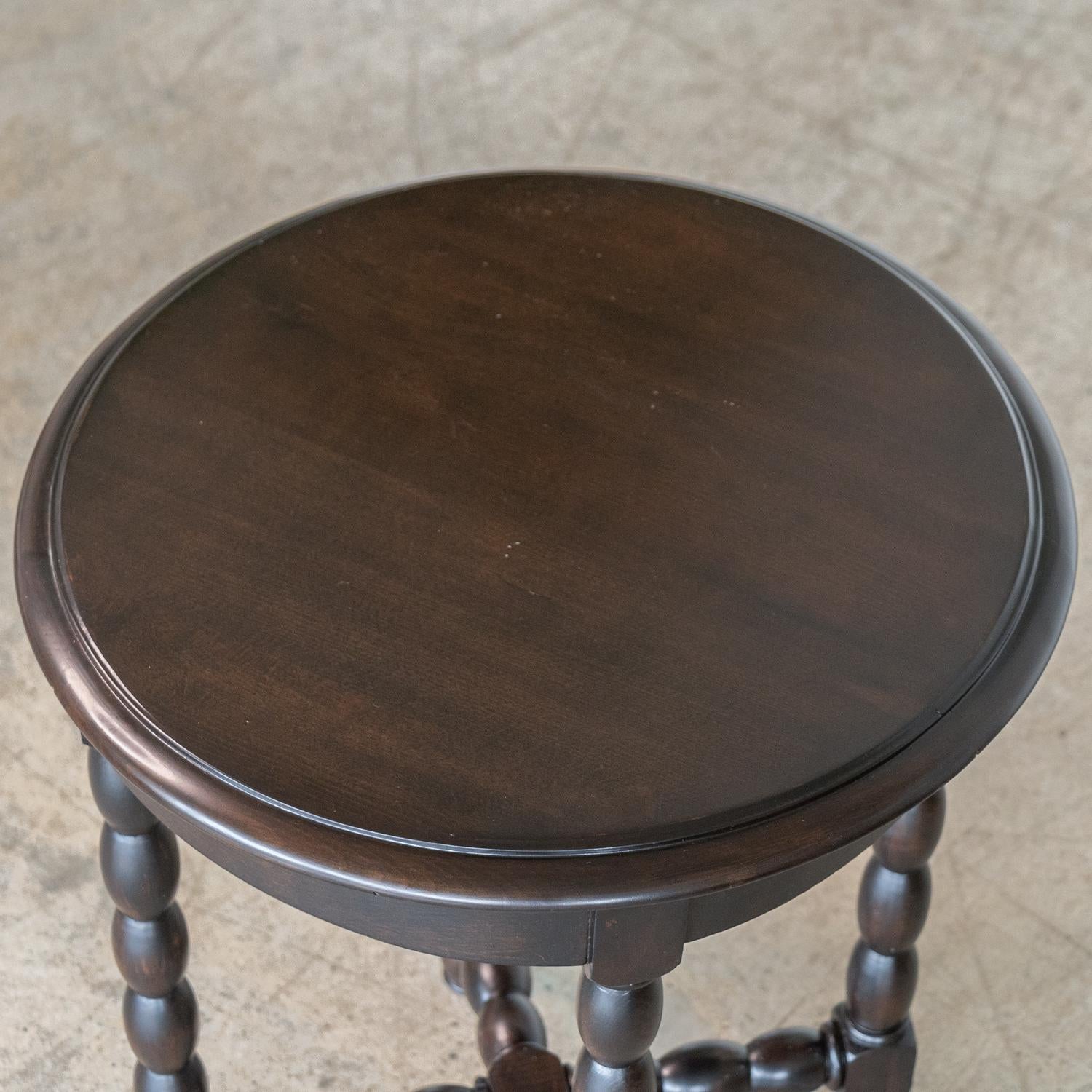 French Bobbin Wood Side Table 1