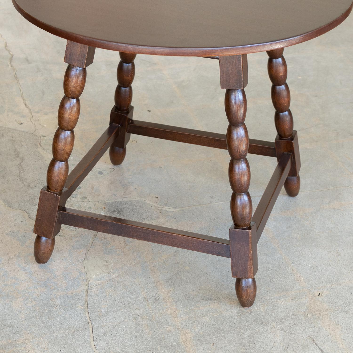 French Bobbin Wood Side Table For Sale 2