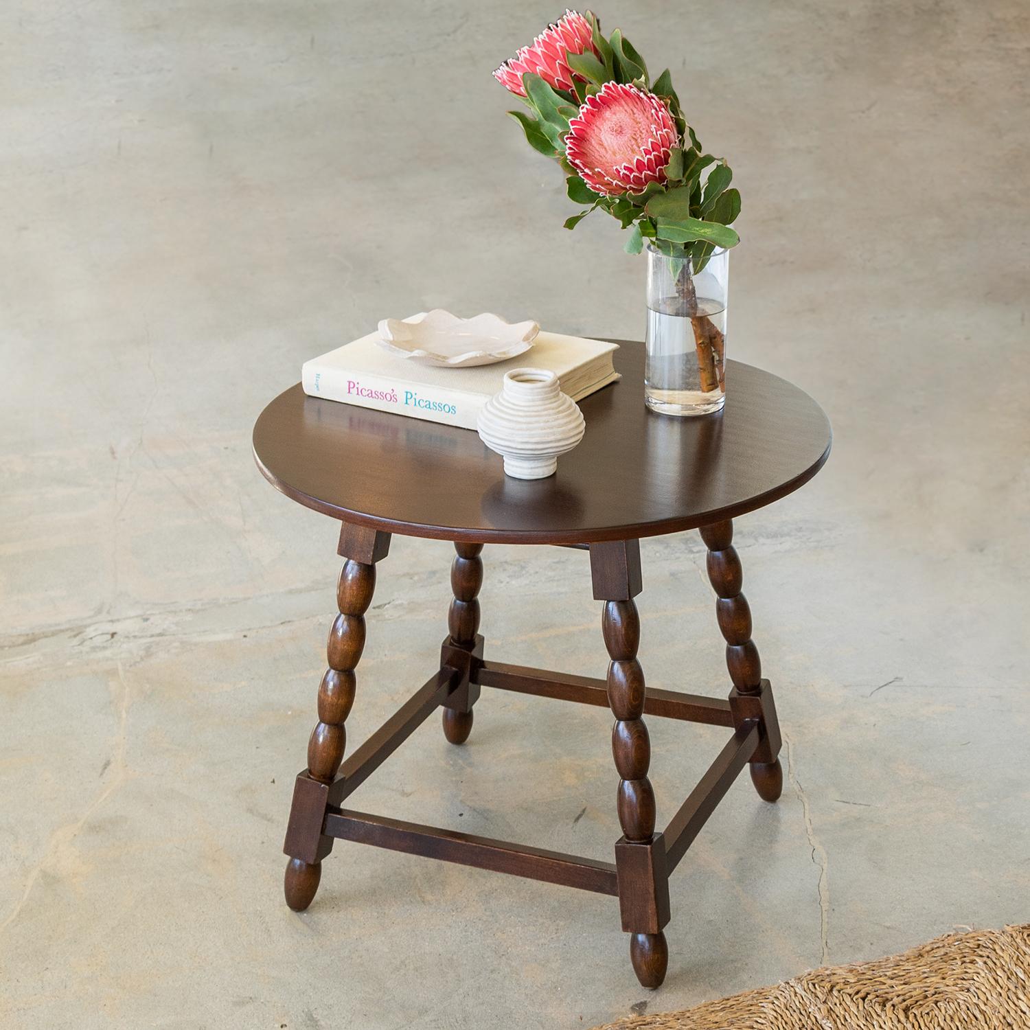 French Bobbin Wood Side Table For Sale 3