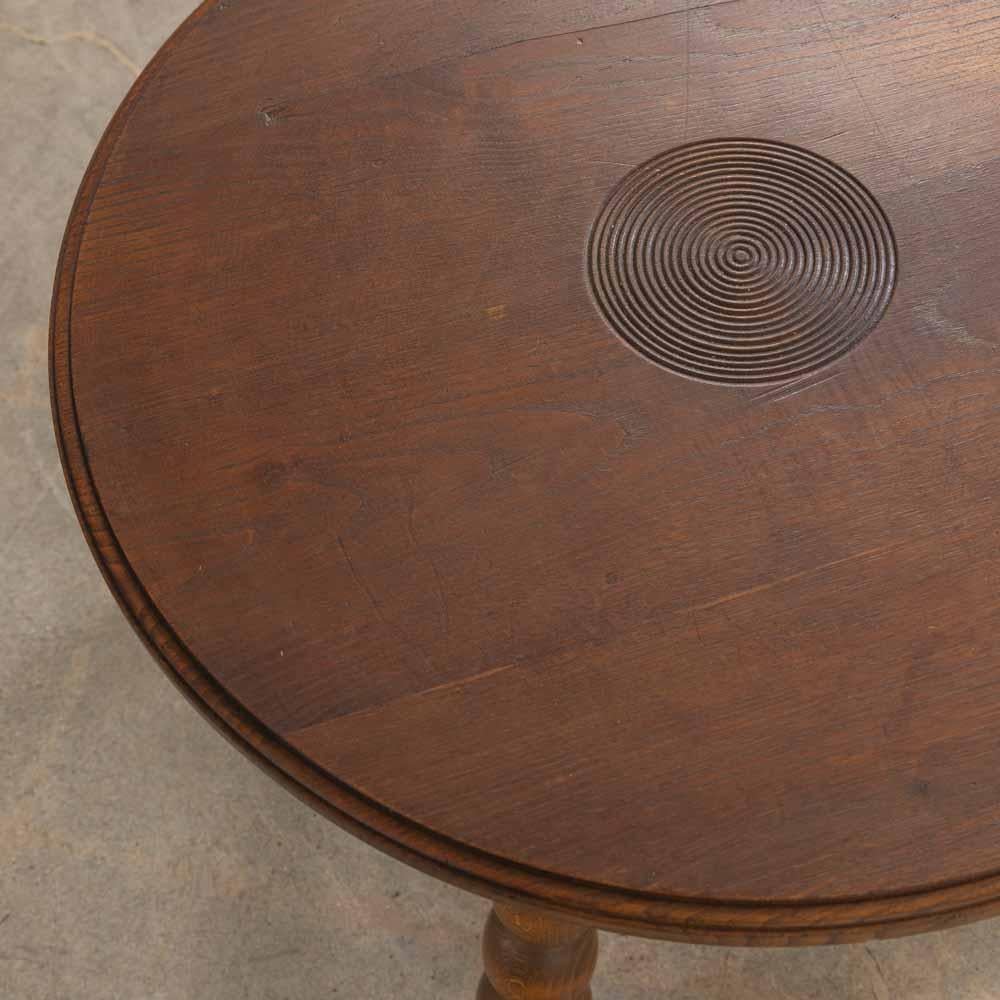 French Bobbin Wood Table by Charles Dudouyt For Sale 4