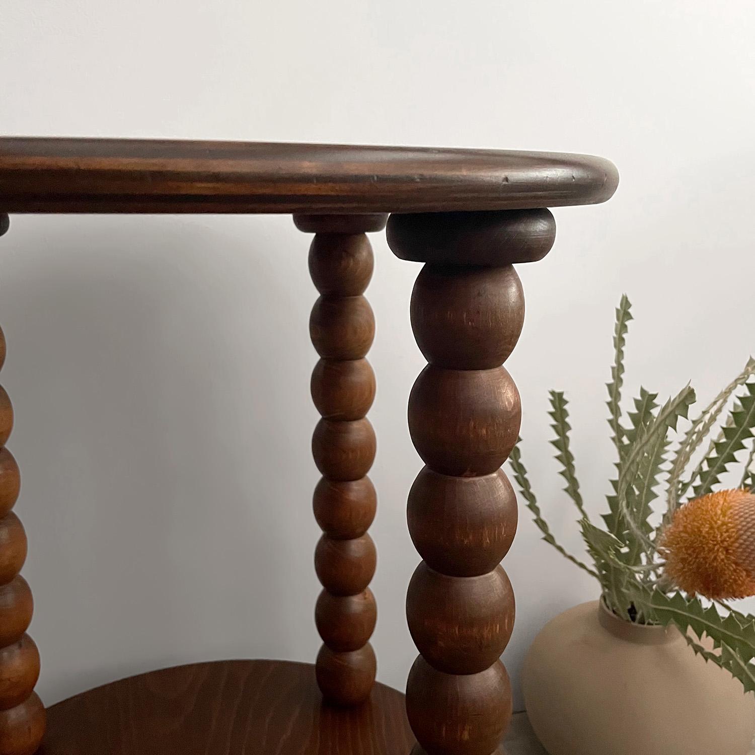 French Bobbin Wood Table in the style of Charles Dudouyt  For Sale 1
