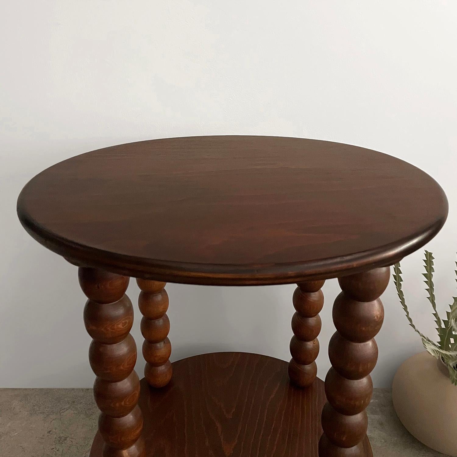 French Bobbin Wood Table in the style of Charles Dudouyt  For Sale 3