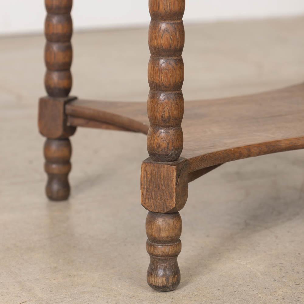 Tavolino francese a due piani in Wood Bobbin in vendita 7