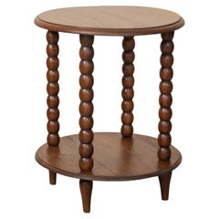 Französisch Bobbin Wood Zweistöckiger Beistelltisch