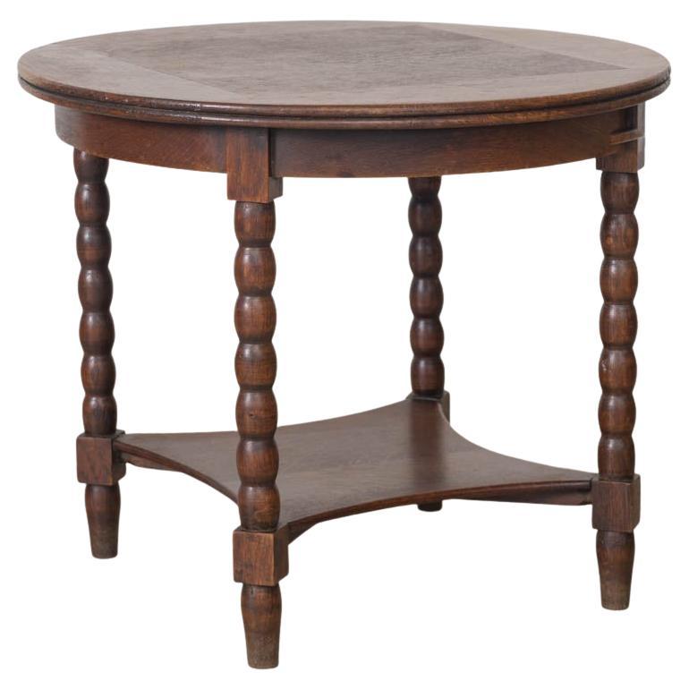 Tavolino francese a due piani in Wood Bobbin
