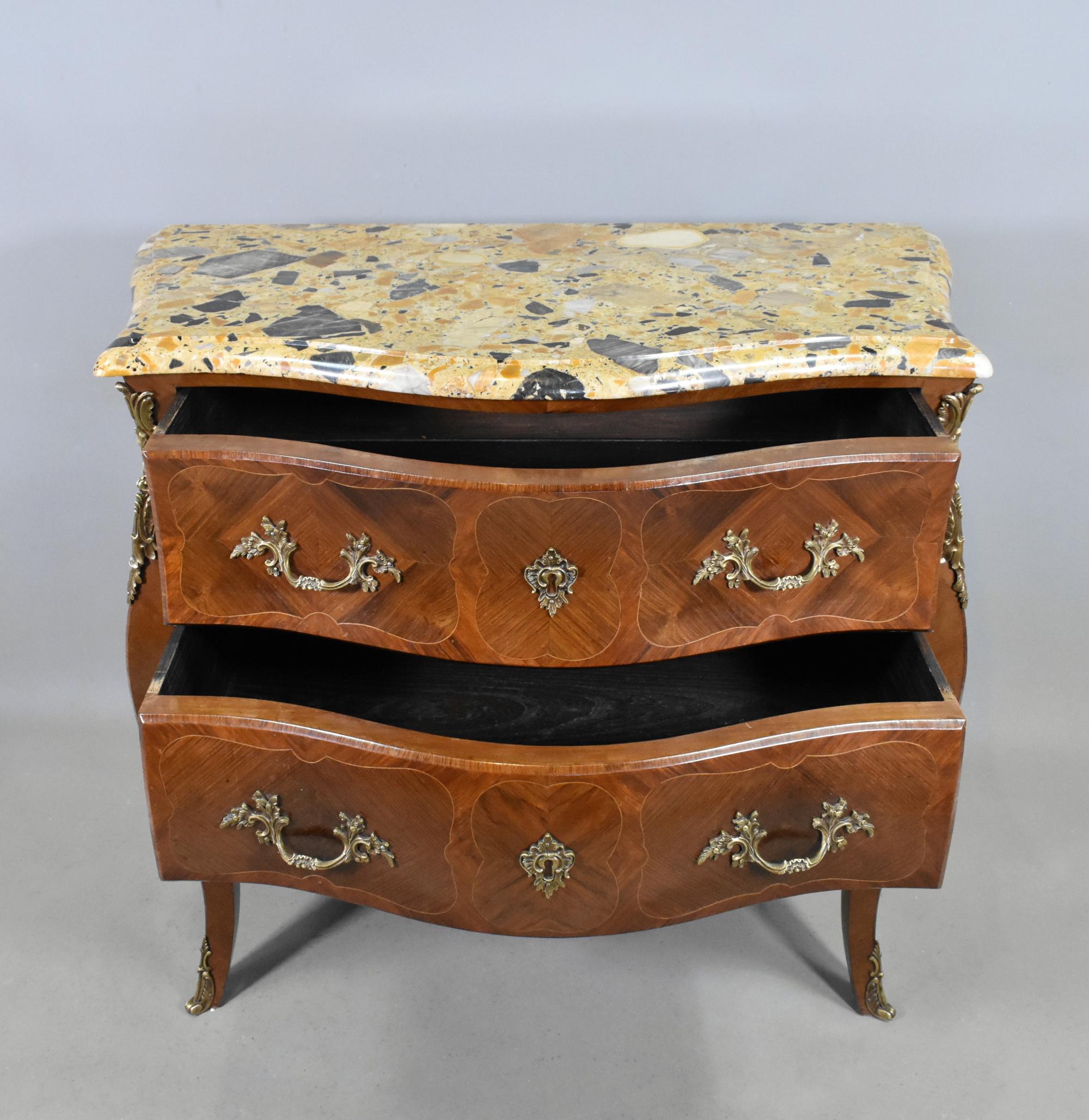 French Bombe Commode Louis XV Style For Sale 5
