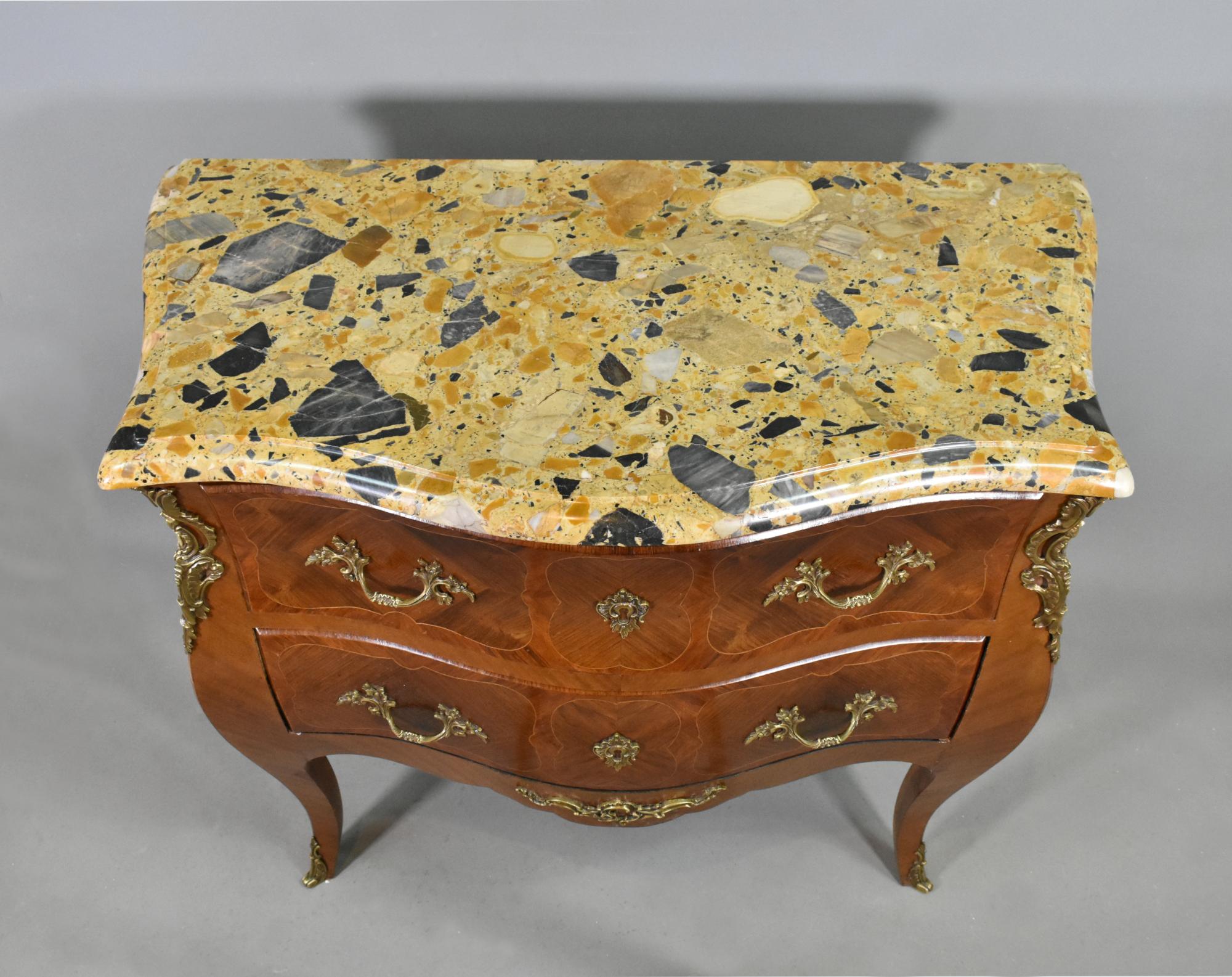 French Bombe Commode Louis XV Style For Sale 1