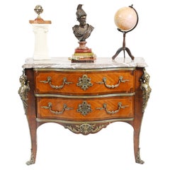 Antique French Bombe Commode, Napoleon II Chest Drawers, 1880