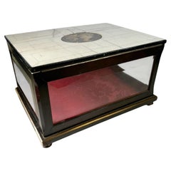 French Bone Veneered Display Cabinet with Beveled Glass