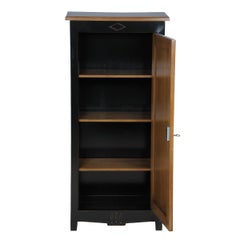 French Directoire style handcrafted striped Bonnetiere in solid cherry wood