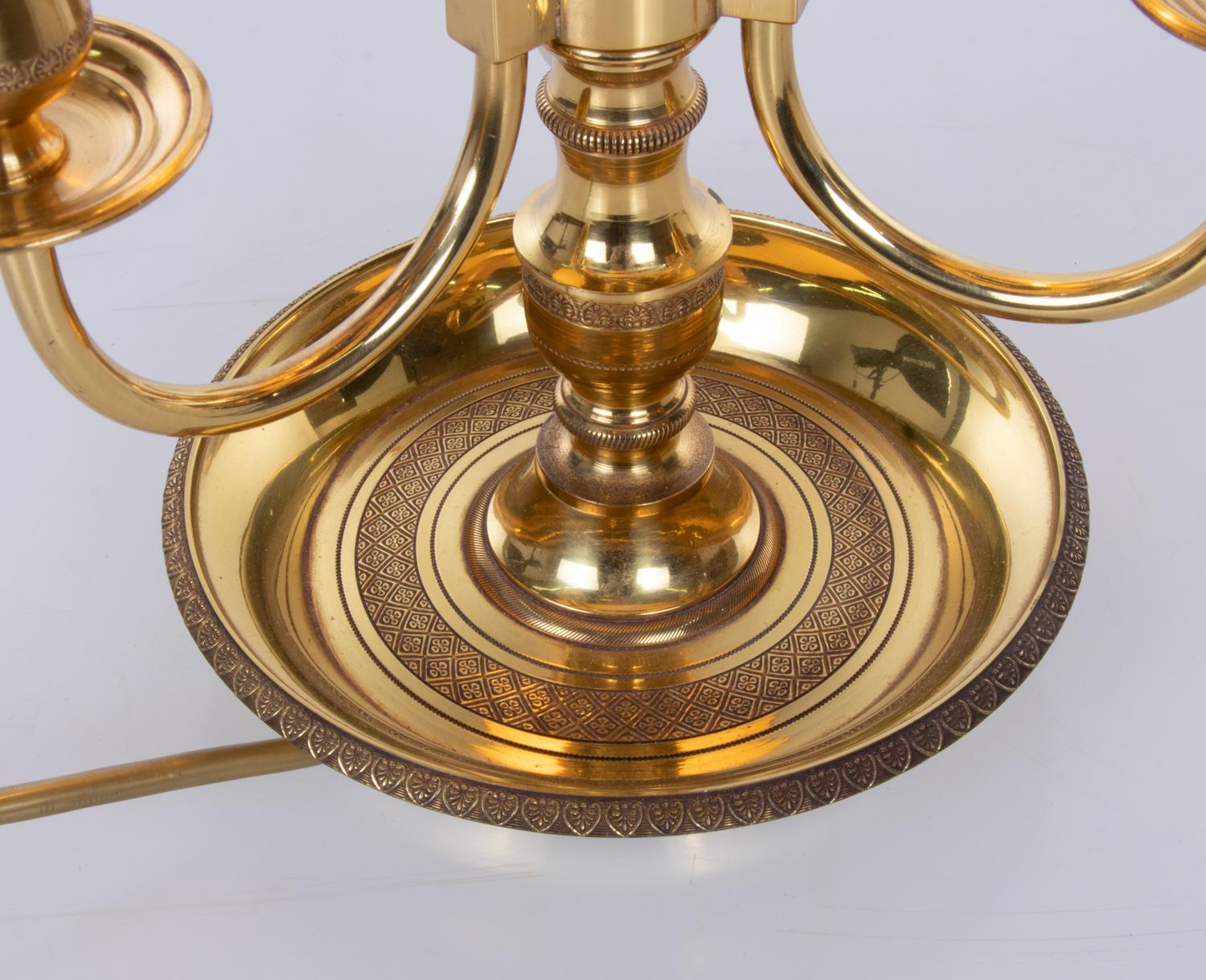 Französische Bouillotte-Lampe aus Bonze und Zinn im Louis-XV-Stil (Bronze) im Angebot