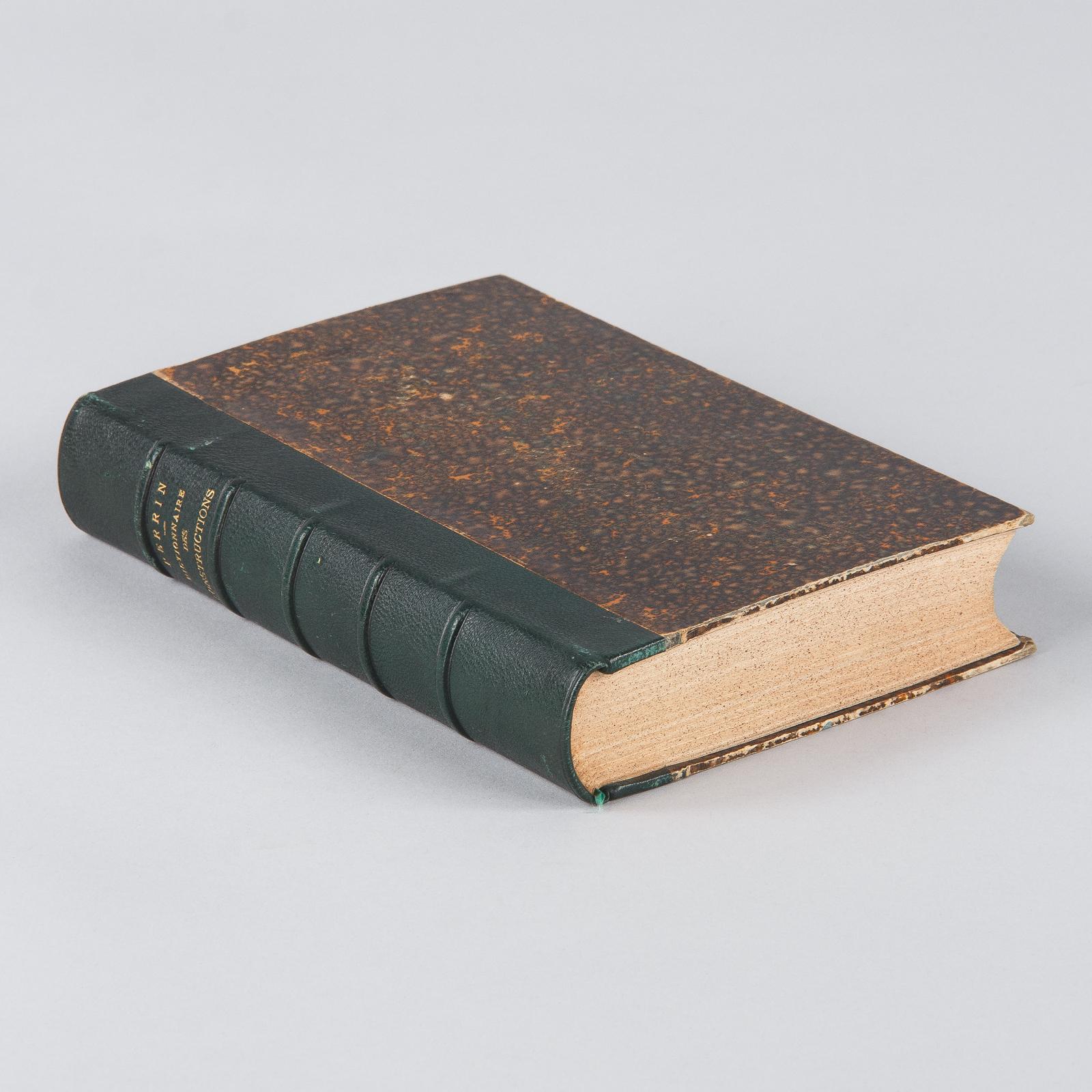 Paper French Book, Code Perrin Ou Dictionnaire Des Constructions, 1880 For Sale