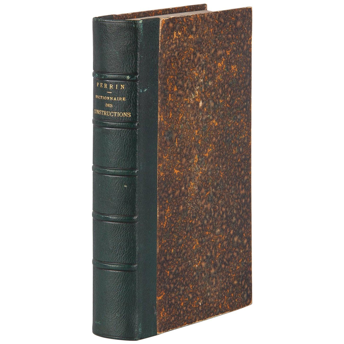 French Book, Code Perrin Ou Dictionnaire Des Constructions, 1880 For Sale