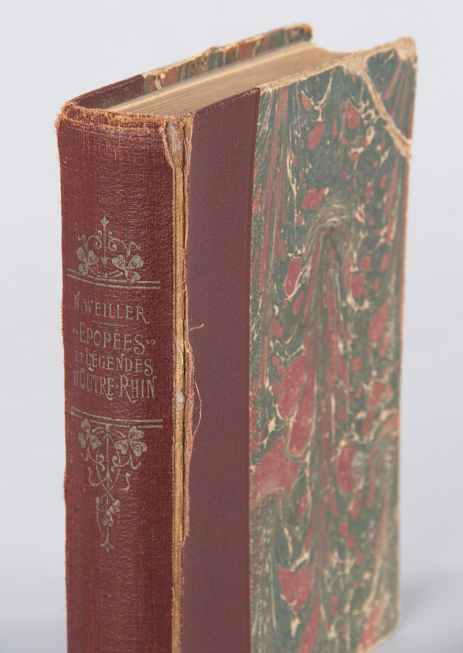 French Book Epopees et Legendes d'Outre-Rhin by N. Weiller, 1914 In Fair Condition For Sale In Austin, TX