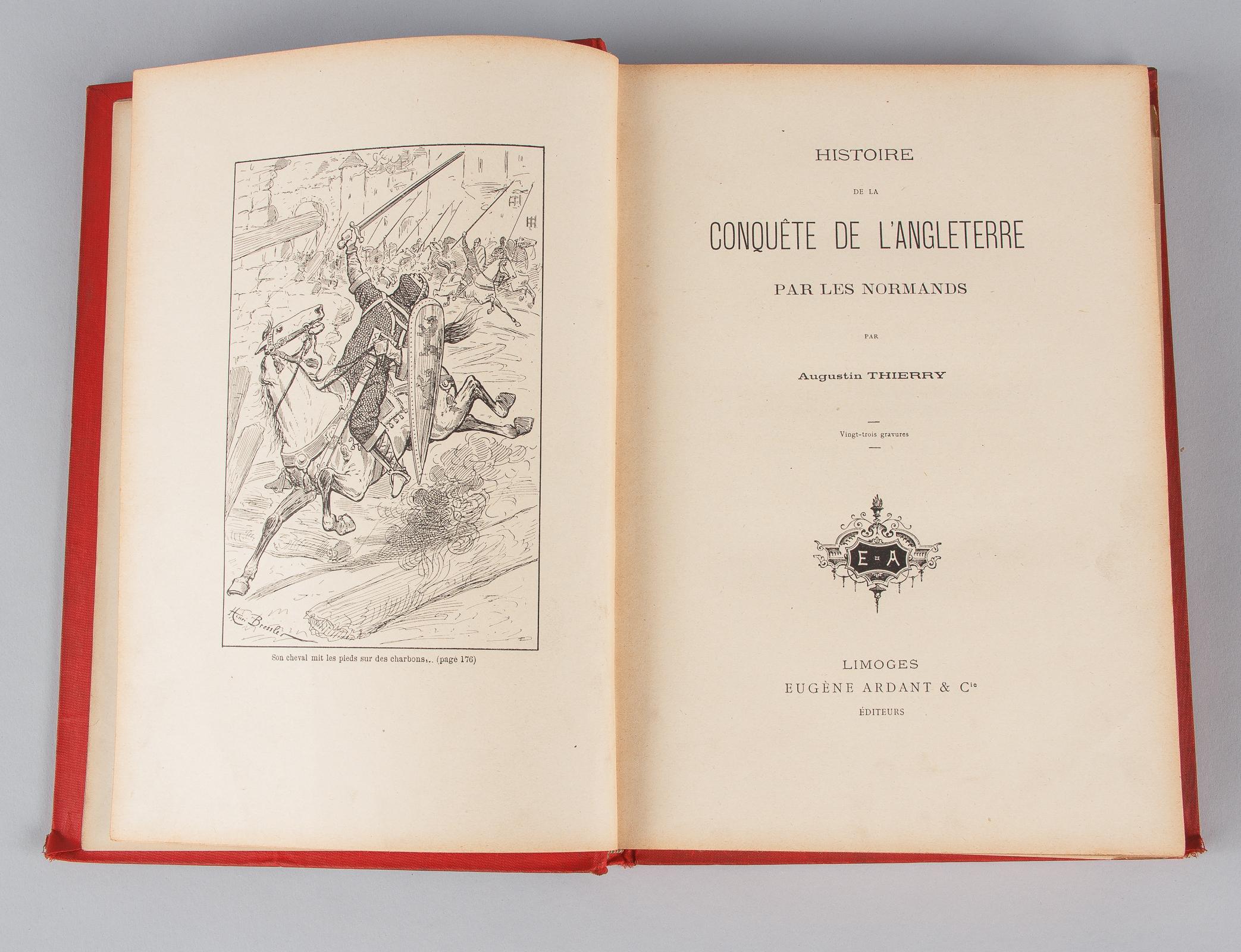 French Book-Histoire de la Conquete de L'Angleterre by Augustin Thierry, 1900 2