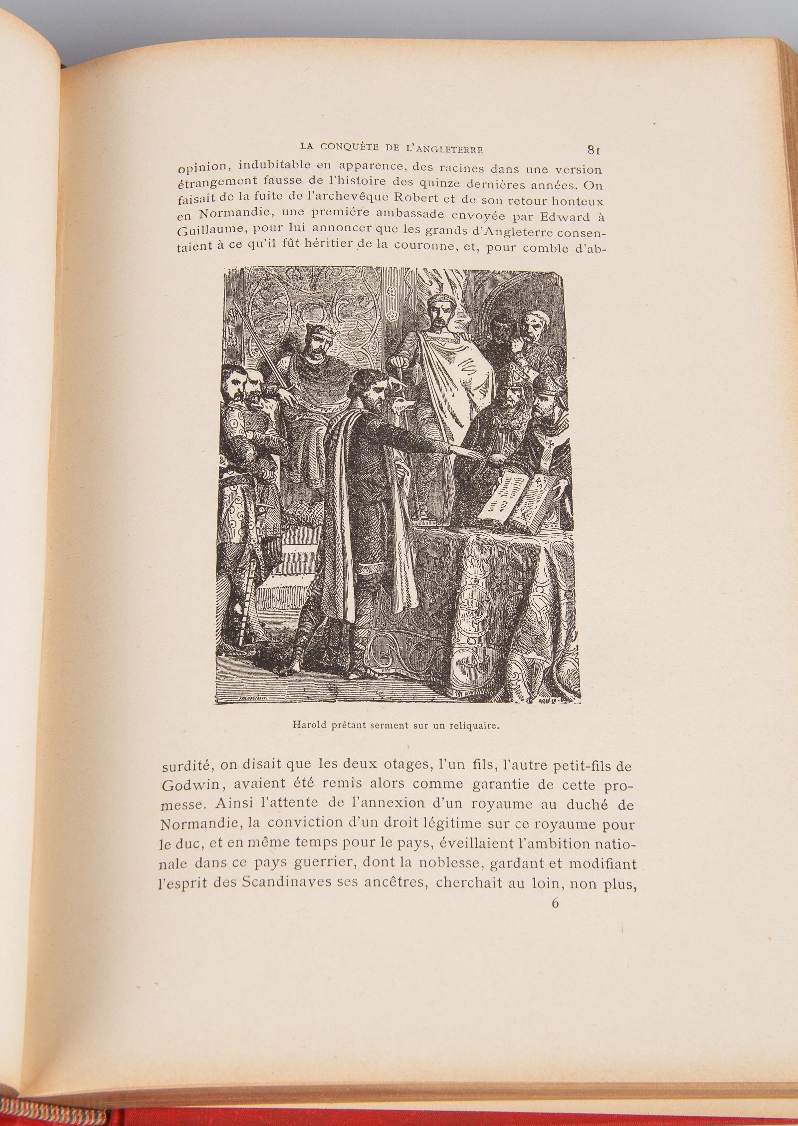 French Book-Histoire de la Conquete de L'Angleterre by Augustin Thierry, 1900 3