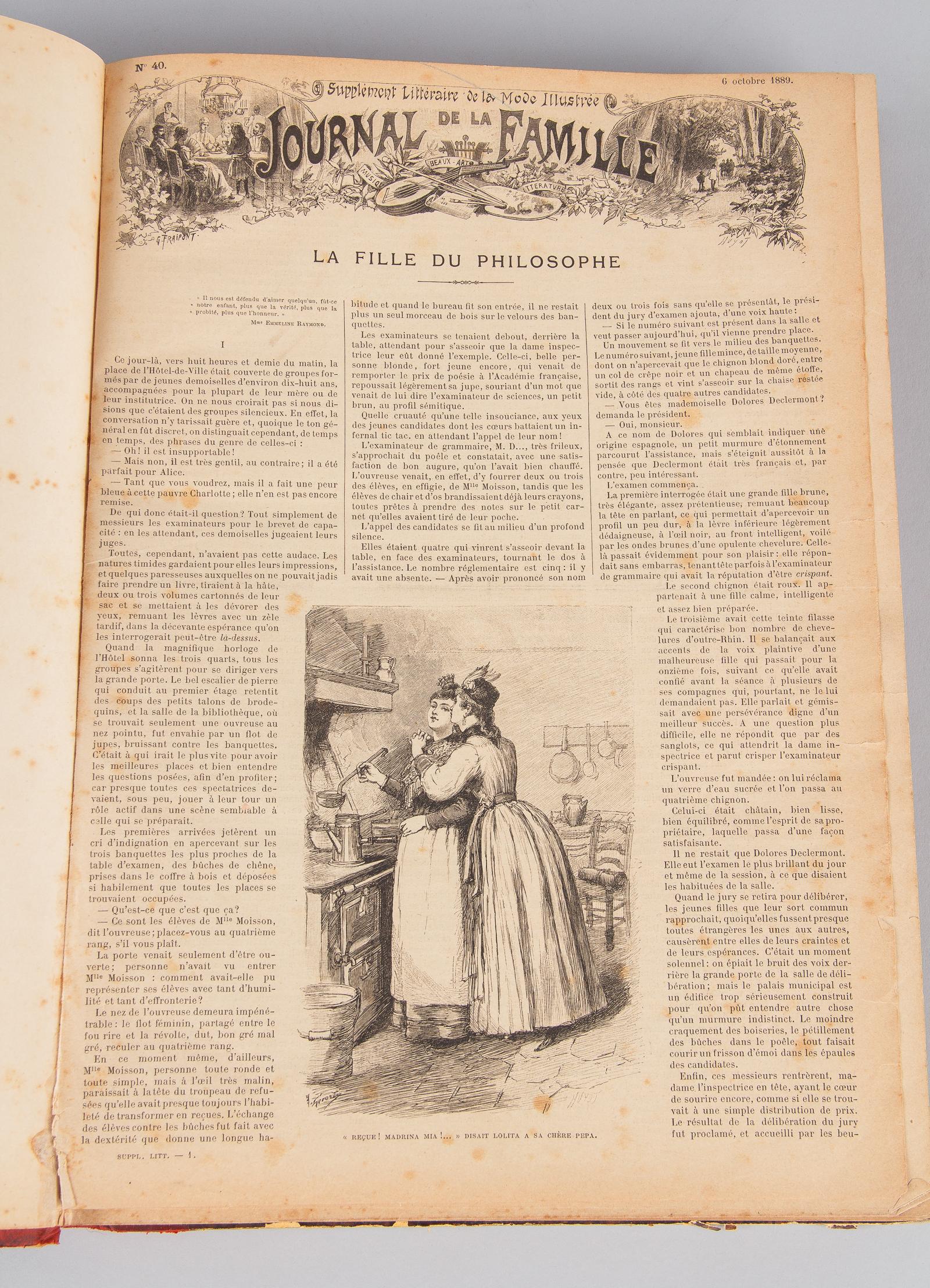 19th Century French Book, La Mode Illustree-Journal de la Famille, 1889-1893