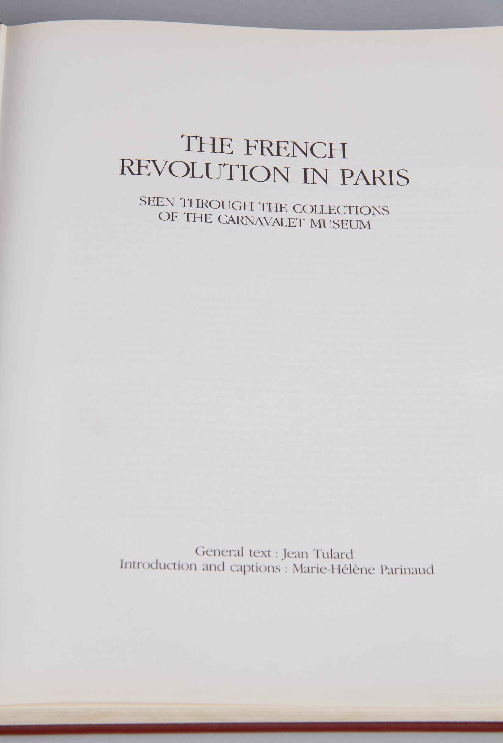 French Book La Revolution Francaise a Paris, Published in English Language, 1988 In Good Condition For Sale In Austin, TX