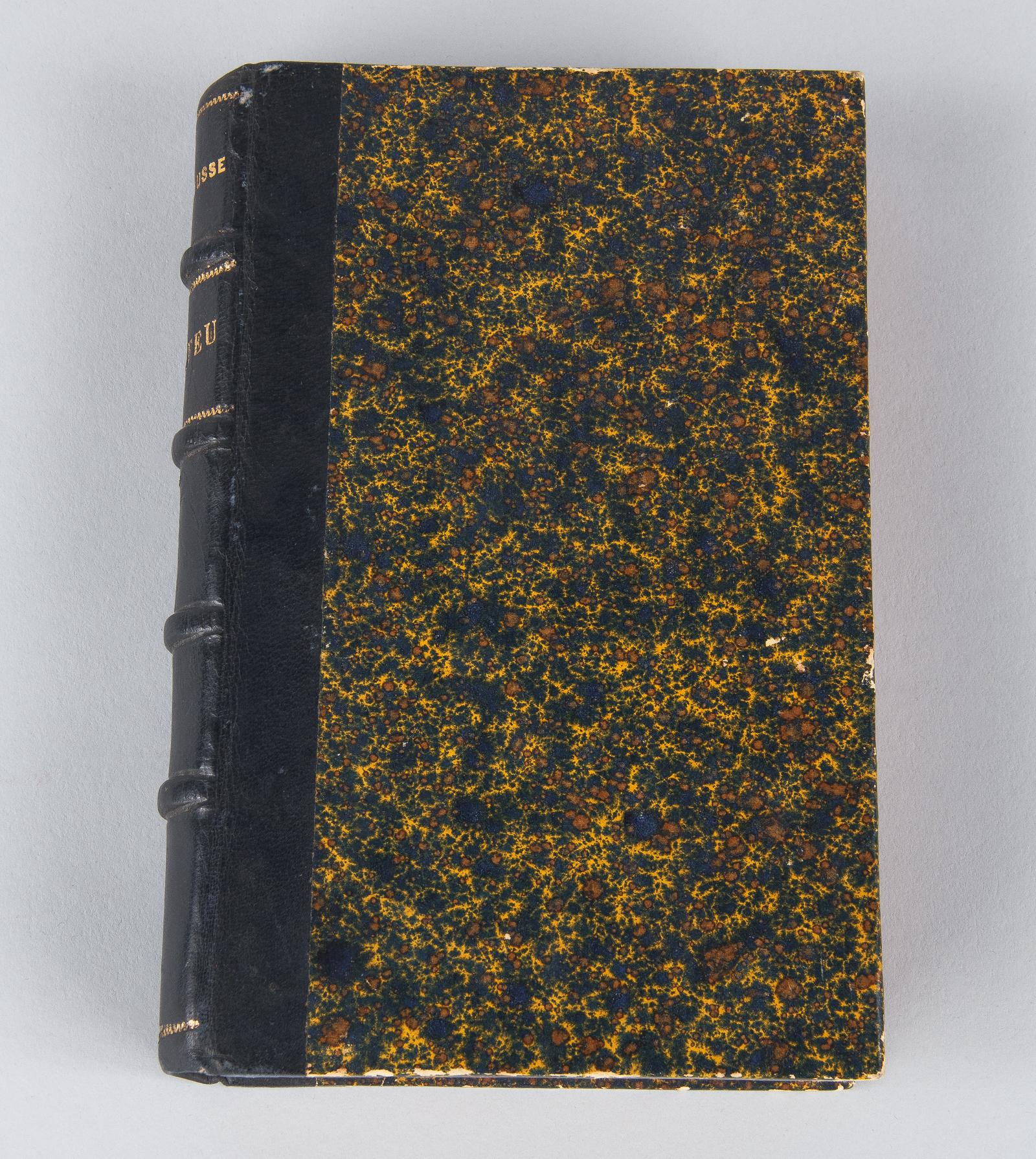 Leather French Book, Le Feu, Journal d'une Escouade by Henri Barbusse, 1917 For Sale