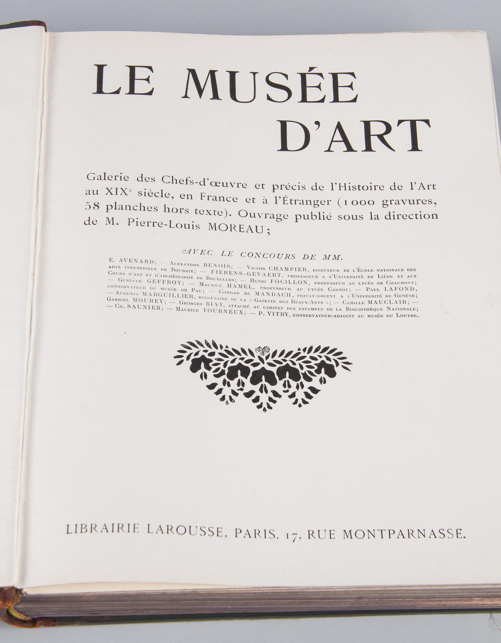 Leather French Book, Le Musee d'Art, 1920s