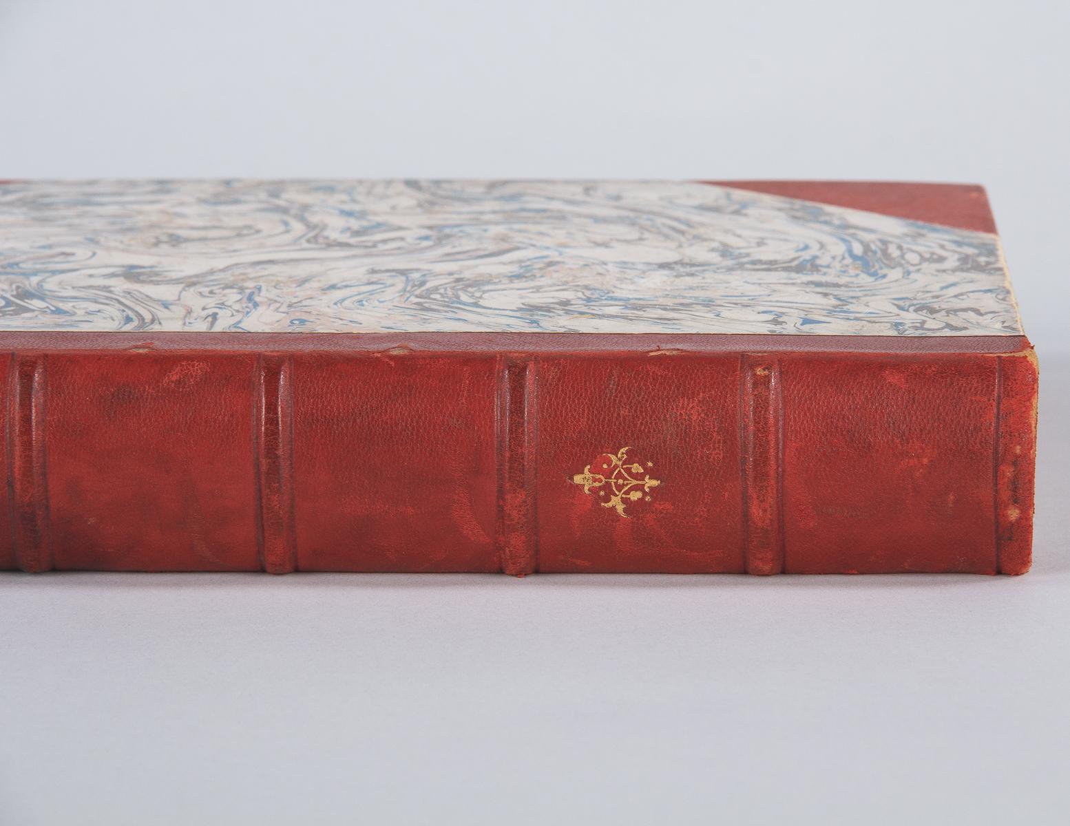 Leather French Book, L'Homme Qui Rit by Victor Hugo, 1869