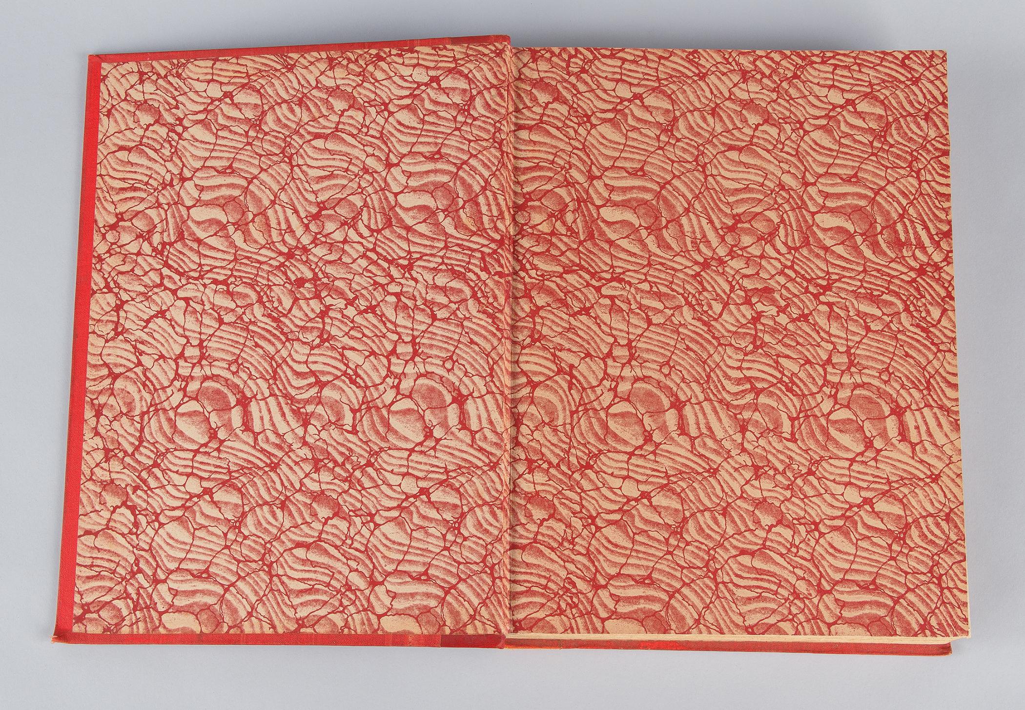 Early 20th Century French Red Leather Bound Book- L'Illustration 1927