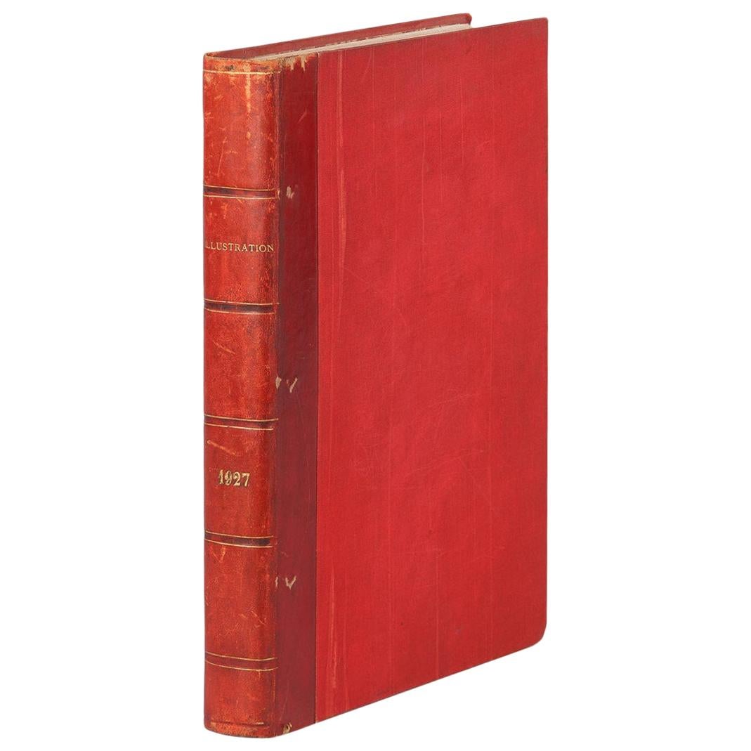 French Red Leather Bound Book- L'Illustration 1927