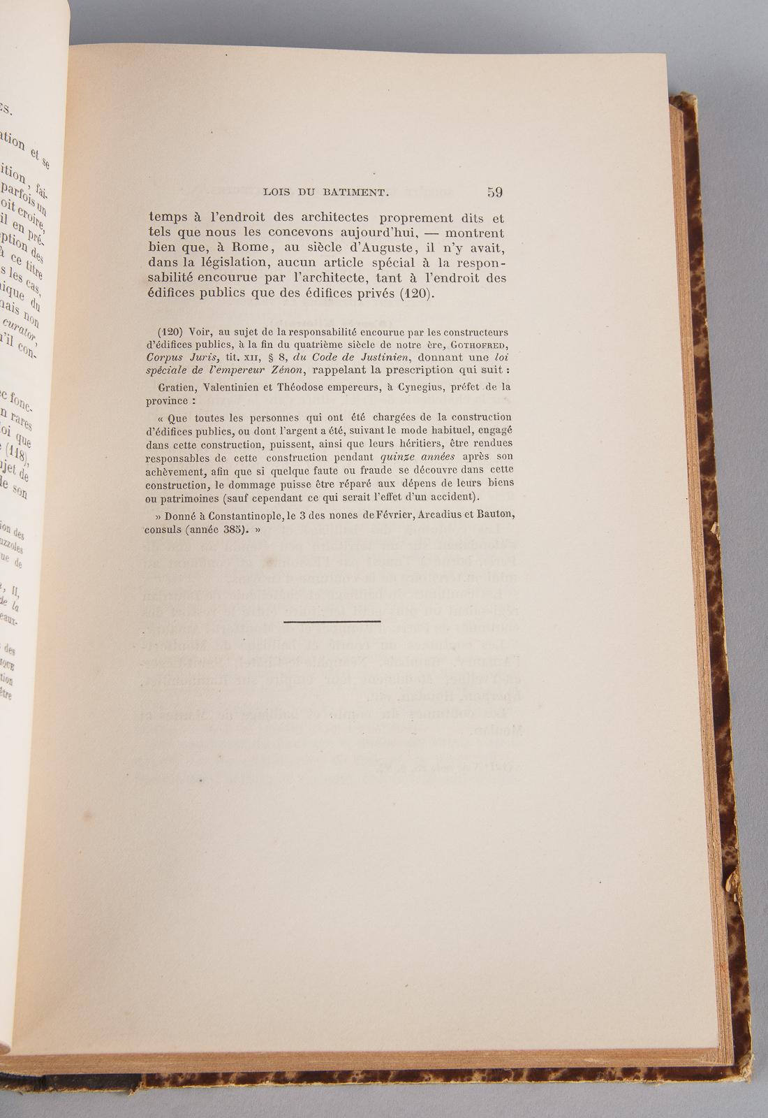 French Book, Manuel des Lois du Batiment, 1879 For Sale 4