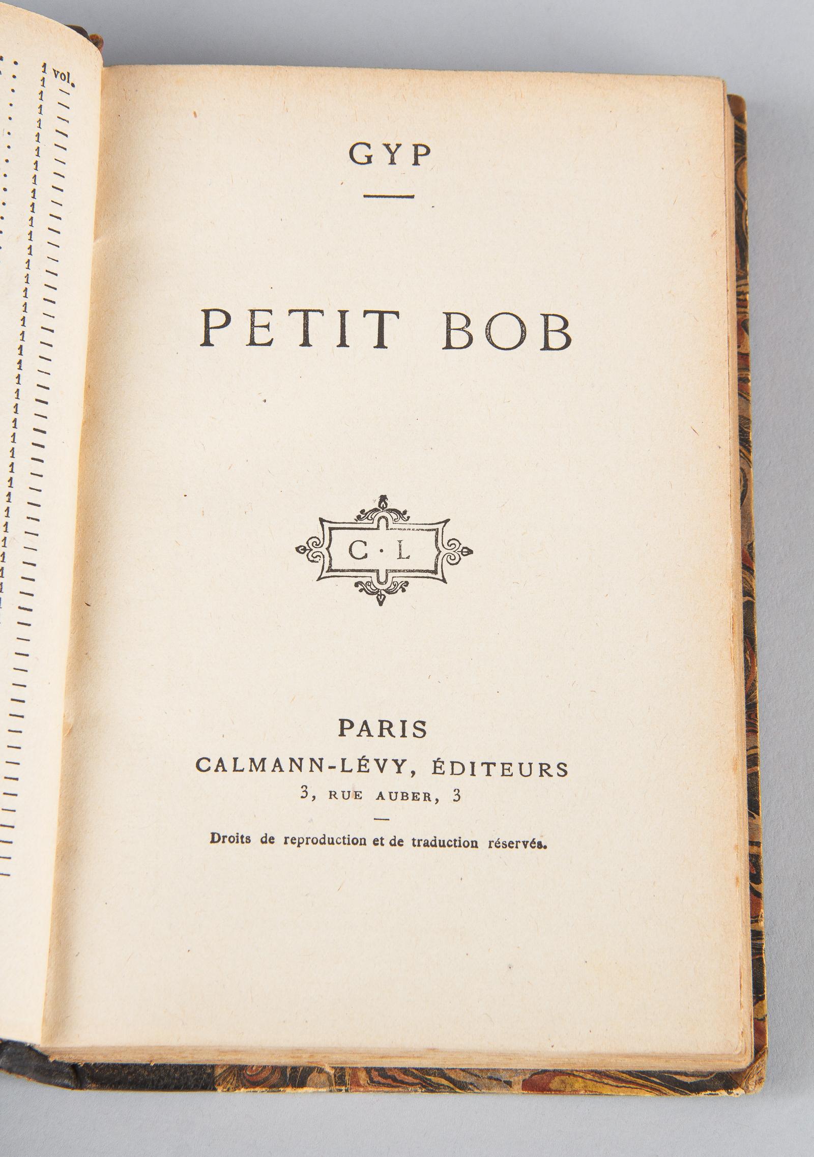 French Book, Petit Bob by Gyp, 1882 3